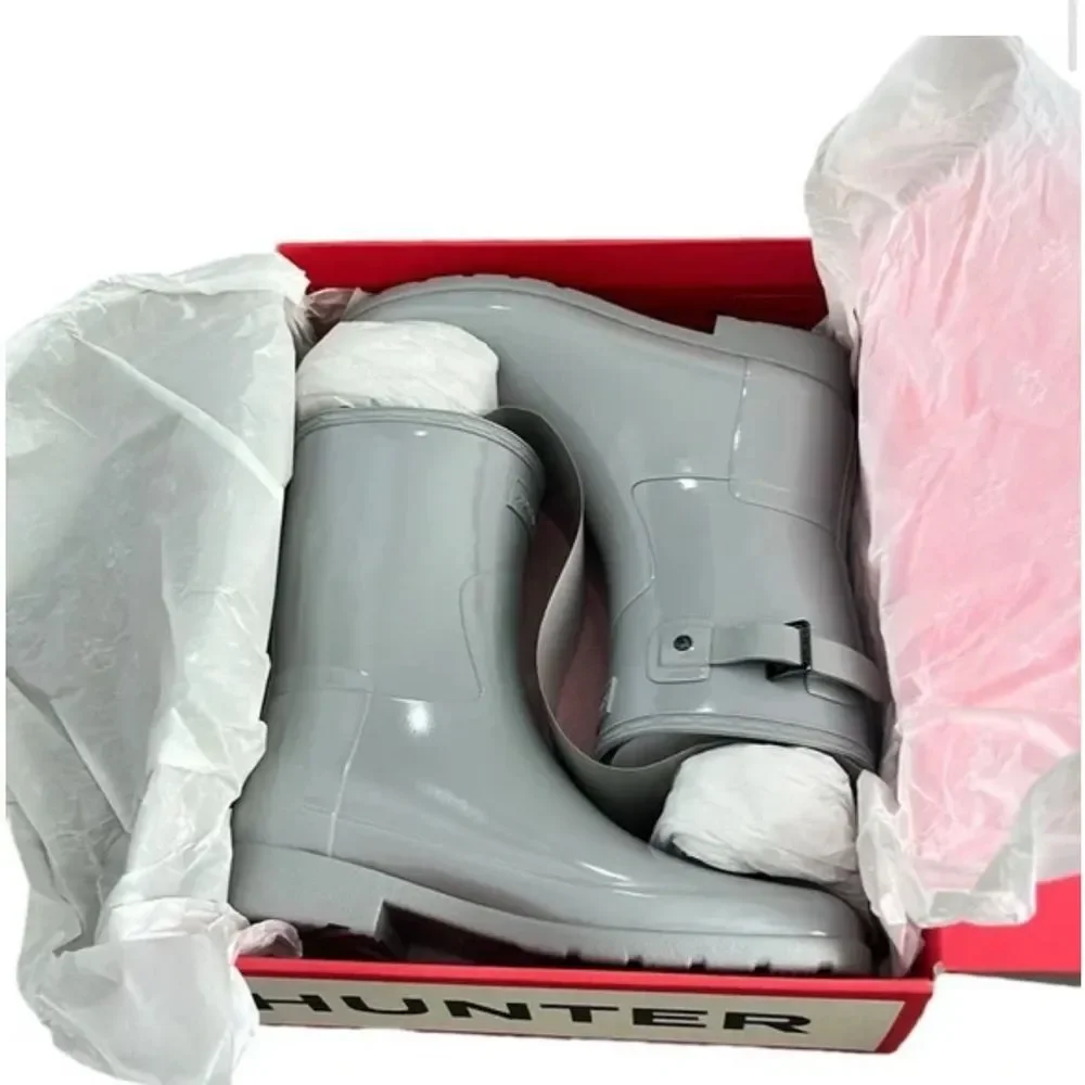 Hunter Short Gloss Refined Rain Boots Size 10 NWT